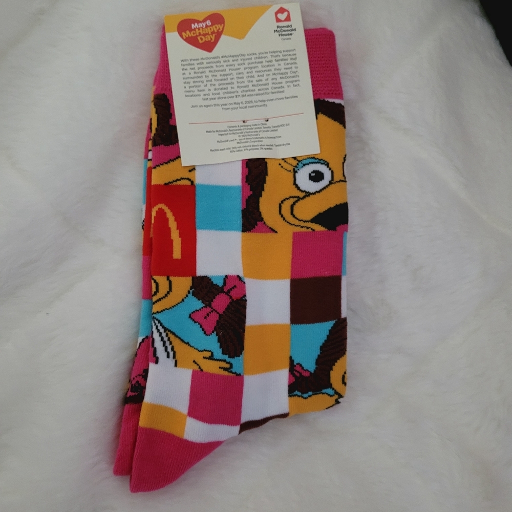 McDonald's 2026 Checkered Mchappy Day Socks